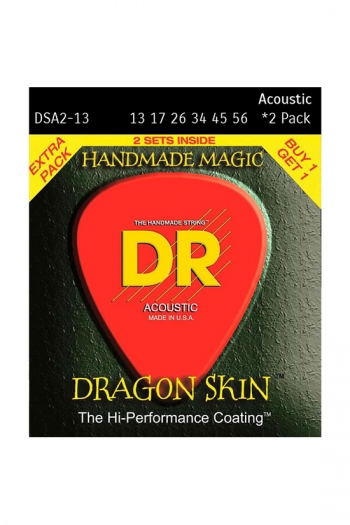 DR Acoustic Guitar Dragon Skin Phosphor Bronze Heavy 13-56 - 2 Pack