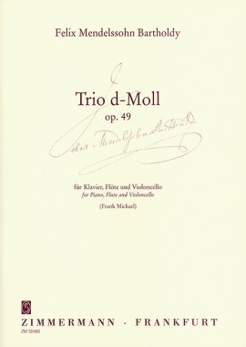 Trio D Minor: Op. 49: Flute Cello & Piano (Zimmerman)
