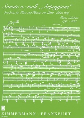 Sonata: A Minor Arpeggione: Flute & Piano (Zimmerman)