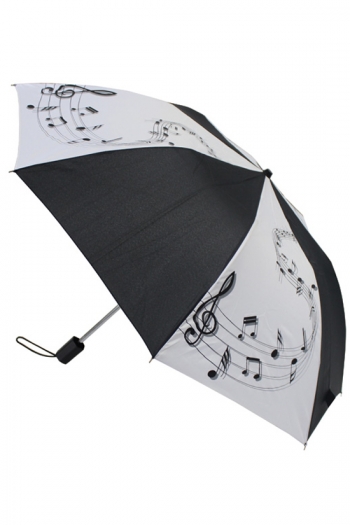 Music Notes Umbrella  Black & White