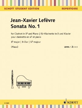 Sonata No.1 Bb Major: Clarinet & Piano (Schott)