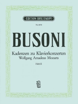 Cadenzas For W. A. Mozart's Piano Concertos Vol.2 (Breitkopf)