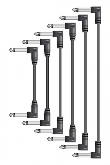 Lead: Cable: Chord Patch Lead: 0.5M: Set Of 6 Black