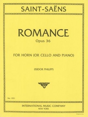 Romance: Op.36: Cello (Or Horn) & Piano (International)