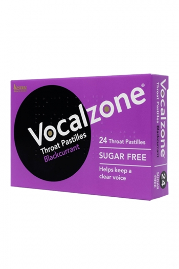 Vocalzone Blackcurrant Throat Pastilles - Pack Of 24