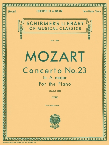 Concerto No.23 A Major: KV488: Two Pianos (Schirmer)