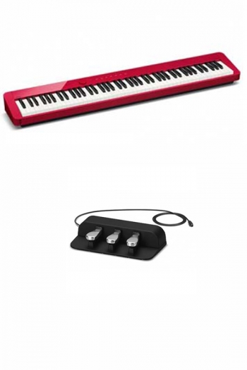 Casio PX-S1000 Digital Piano: Red + Free Pedal & Headphones