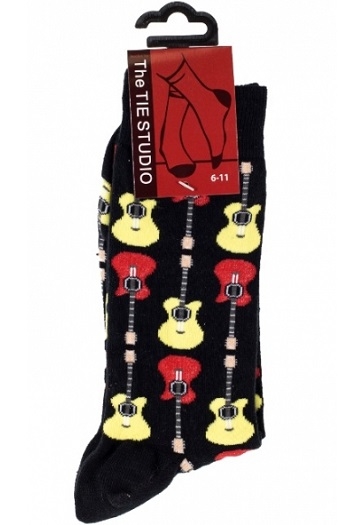 Socks With Acoustic Guitar Design