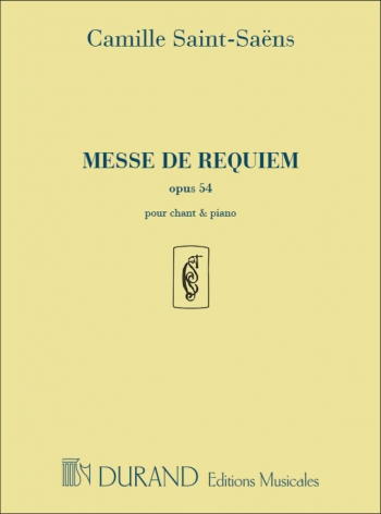 Messe De Requiem Opus 54 - Pour Chant Et Piano: Vocal Score