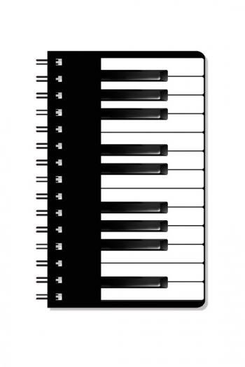 Spiral Bound Notebook - Keyboard Design  (Size' 128 X 85 Mm')