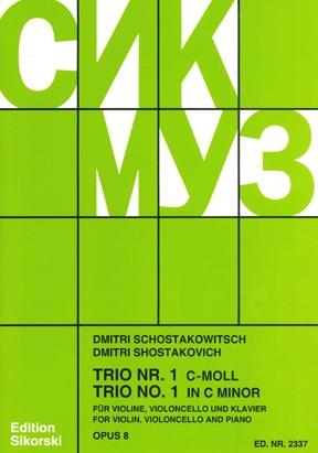 Piano Trio No.1 C Minor: Violin, Cello And Piano