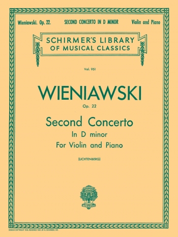 Concerto No.2 In D Minor Op.22: Violin & Piano (Schirmer)