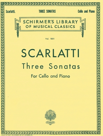 Three Sonatas: Cello & Piano (Schirmer)