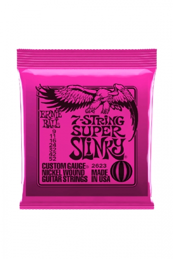 Ernie Ball Electric Guitar 2623 - 7 String Super Slinky 9-52