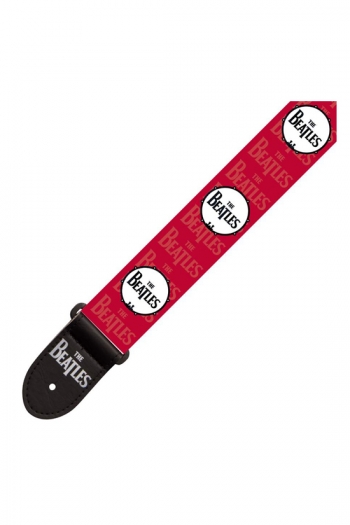 The Beatles Guitar Strap - Logo - Red