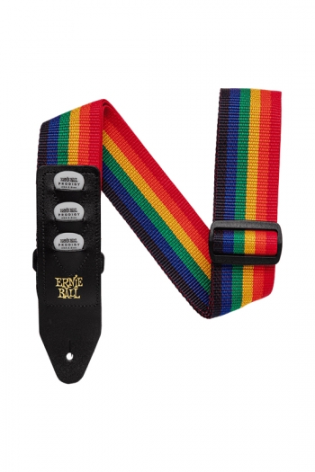 Ernie Ball Pickholder Guitar Strap - Rainbow 2"