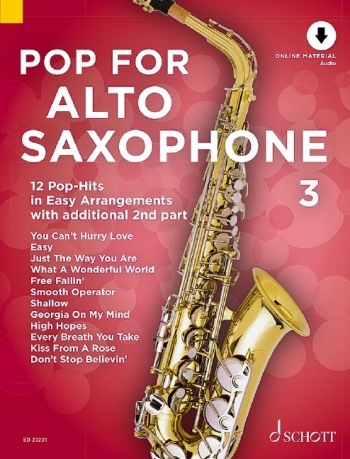 Pop For Alto Saxophone Band 3:  Saxophone & Audio Download