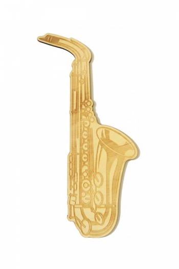 Wooden Bookmark: Saxophone