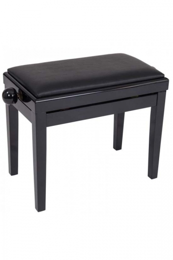 Kinsman Polished Black Piano Stool / Bench - Adjustable