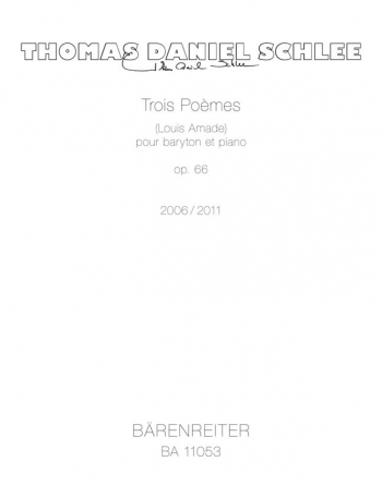 Trois Poèmes pour baryton et piano Op.66  (Barenreiter)