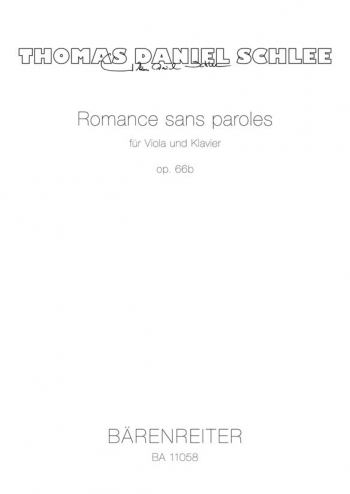 Romance sans paroles for Viola and Piano Op.66b (Barenreiter)