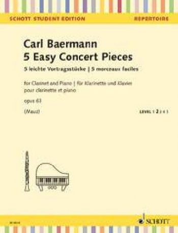 5 Easy Concert Pieces: Clarinet & Piano (Mauz) (Schott)