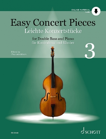 Easy Concert Pieces 3: Double Bass & Piano: Book & Audio (Schott)