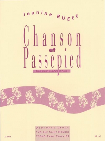 Chanson Et Passepied, Op.84 For Alto Saxophone & Piano (Leduc)