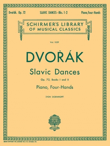 Slavonic Dances, Op.72 - Books 1 & 2: Piano Duet (Schirmer)