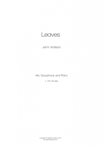 Leaves: Alto Sax & Piano (Emerson)