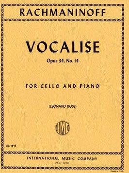 Vocalise: Op34/14: Cello & Piano (International)