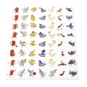 Dogs & Birds Sheet Of Animal Stickers