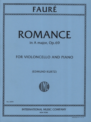 Romance A Major Op.69: Cello & Piano (International)
