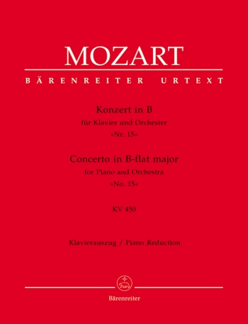 Concerto For Piano No.15 In B-flat (K.450) (Urtext). Piano Reduction (Barenreiter