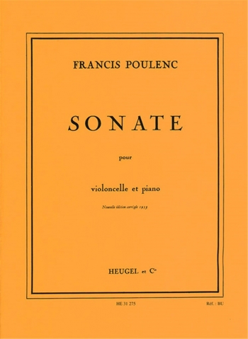 Sonata: Cello & Piano (Heugel)