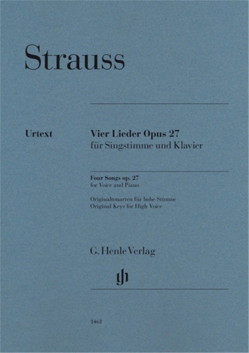 Four Songs Op.27 Voice & Piano (Henle)