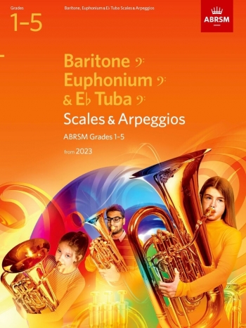 ABRSM Scales For Baritone, Euphonium & Eb Tuba Bass Clef Grade 1-5 From 202