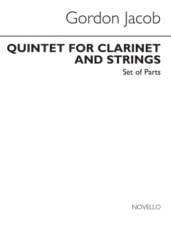 Quintet For Clarinet And Strings: Parts (Novello)