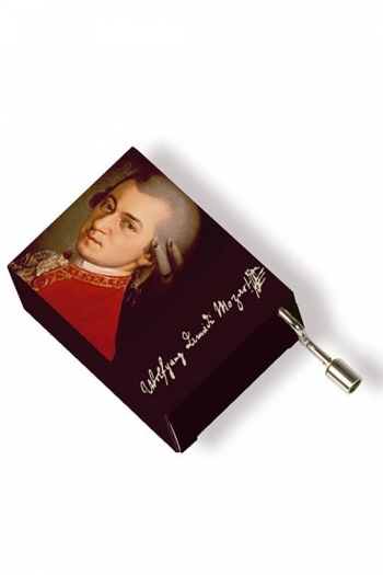 Hand Crank Music Box: Mozart Portrait