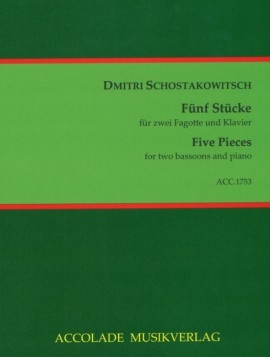 Five Pieces For Two Cellos Or Bassoons & Piano
