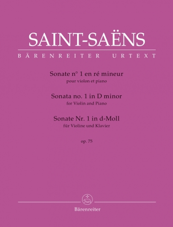 Sonata No. 1 For Violin And Piano In D Minor Op.75