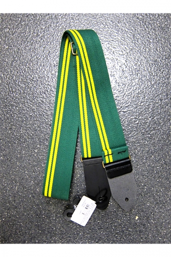 Leathergraft Guitar Strap - Racing Green Canvas & Suede Ends 2"