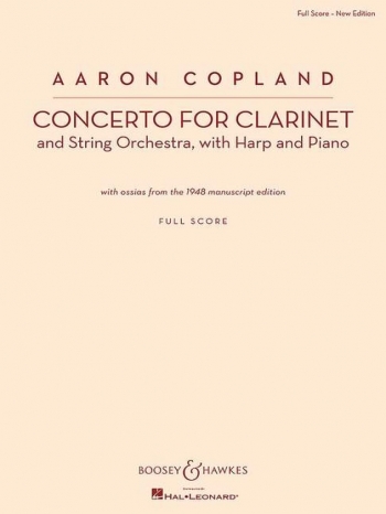 Concerto For Clarinet & String Orchestra: Full Score (Boosey & Hawkes)