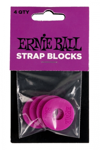 Ernie Ball Strap Block 4 Pack Purple
