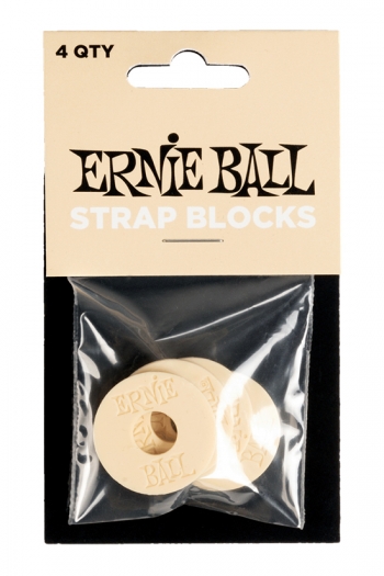 Ernie Ball Strap Block 4 Pack Cream