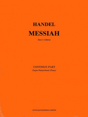 Messiah Basso Continuo (Edited By Watkins Shaw) (Novello)
