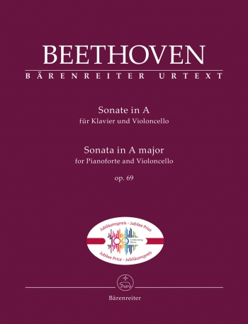 Sonata A Major OP.69: Cello & Piano Urtext  (Barenreiter)