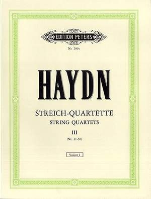Complete String Quartets Vol.III Set Of Parts (Peters)