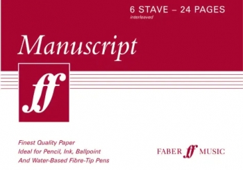 Manuscript: 6 Stave 24 Pages A5 Interleaved (Cream) (Faber)