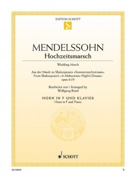 Hochzeitsmarsch: Wedding March: Op.61/9: French Horn & Piano (Schott)